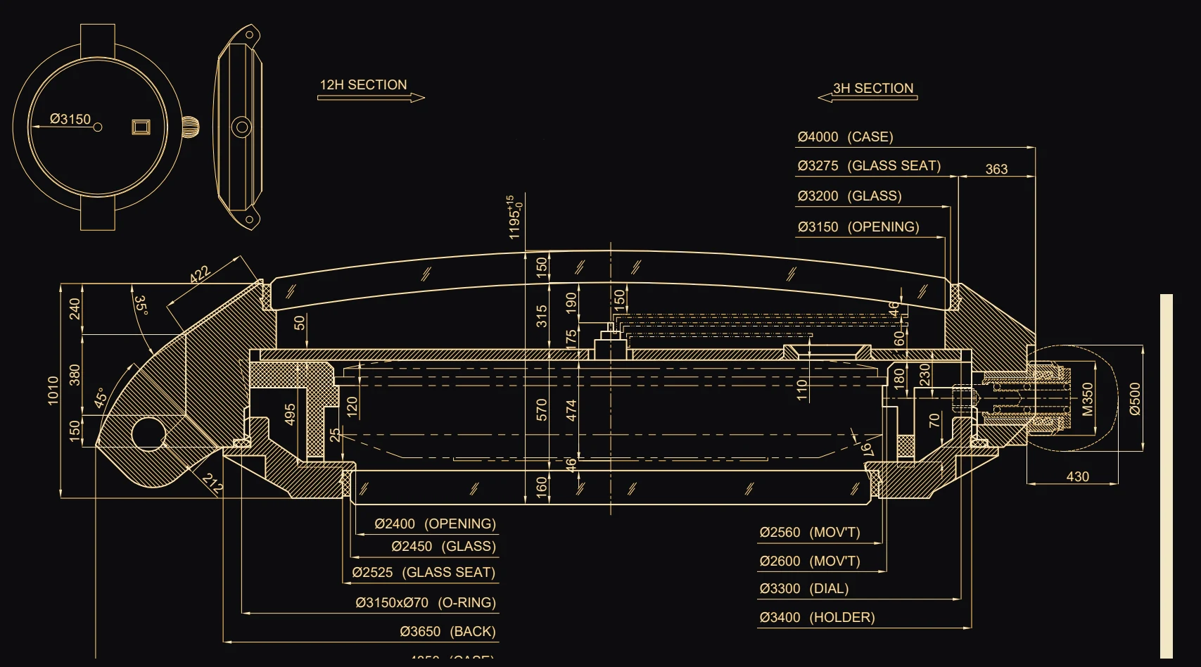 Kettaneh Classic — CAD cross-section